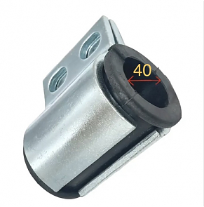 KGH40  (1 1/4")  (40мм) (одинарный) Зажим (крепеж) для гидравлической трубы  (хомут/резина)