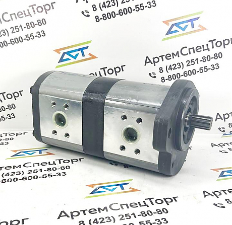 HGP32+22 (CW) (2 секции, 32+22л)Насос шестеренчатый гидравлический (лев.вращения - по часовой). Фото 1